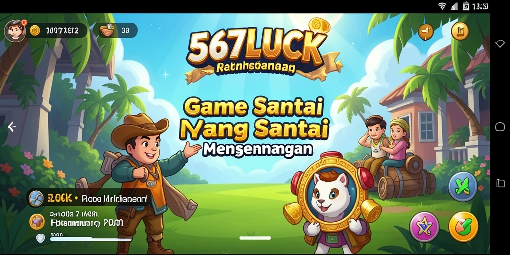 Tampilan gameplay santai di 567LUCK yang menghibur.