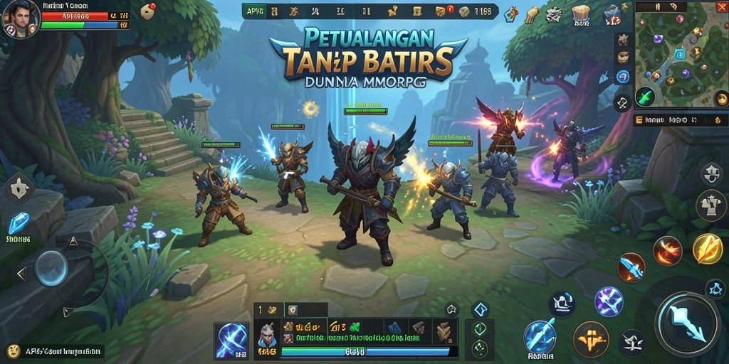 Tampilan gameplay yang memukau dengan petualangan seru dalam dunia MMORPG.