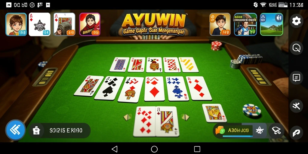 Tampilan gameplay seru AYUWIN dalam permainan Gaple.