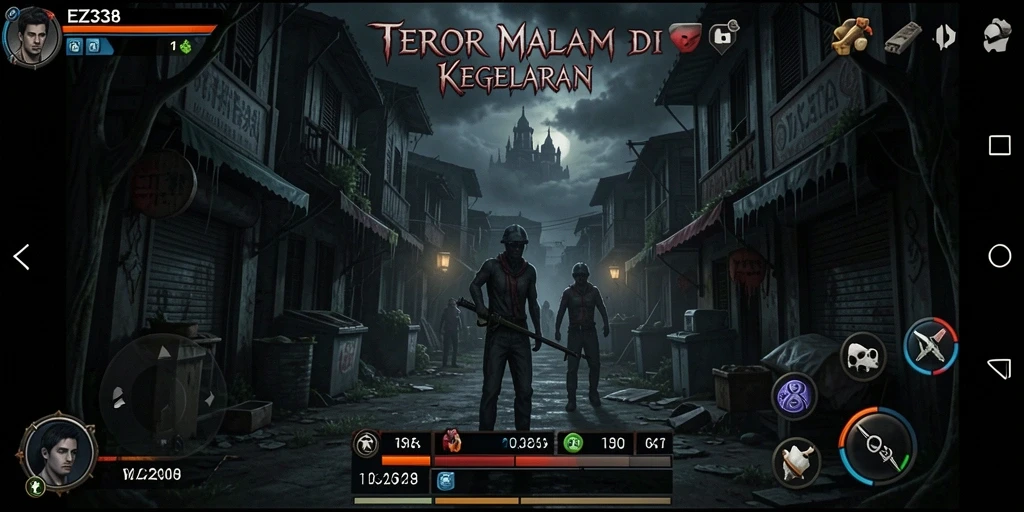 Tangkapan layar menampilkan gameplay menegangkan dalam EZ338.