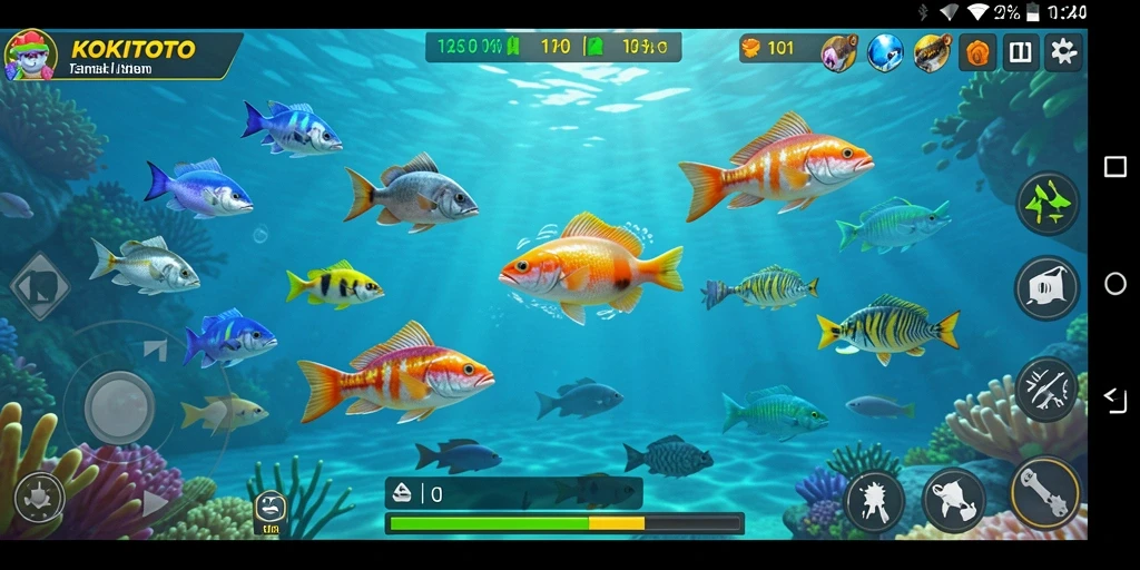 Screenshot KOKITOTO menampilkan aksi seru permainan Tembak Ikan.