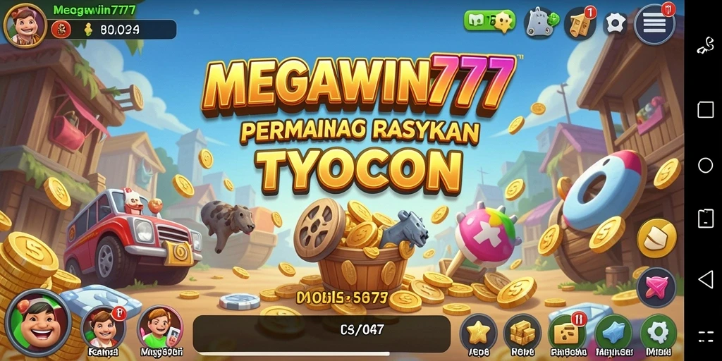 Tampilan gameplay <strong>MEGAWIN777</strong> dengan manajemen bisnis yang menarik.