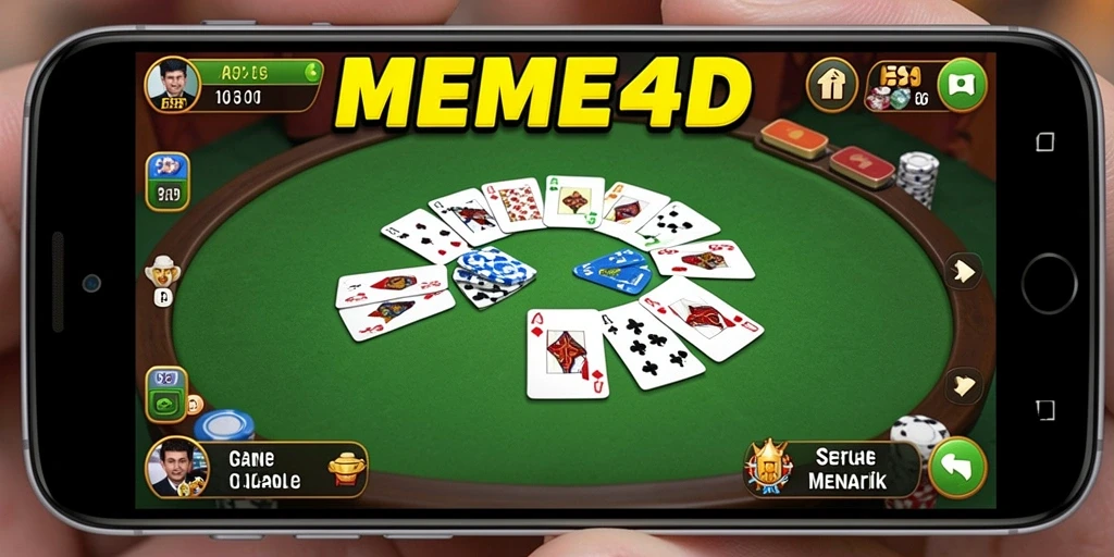 Gameplay seru dari MEME4D yang menampilkan pertempuran Gaple intens.