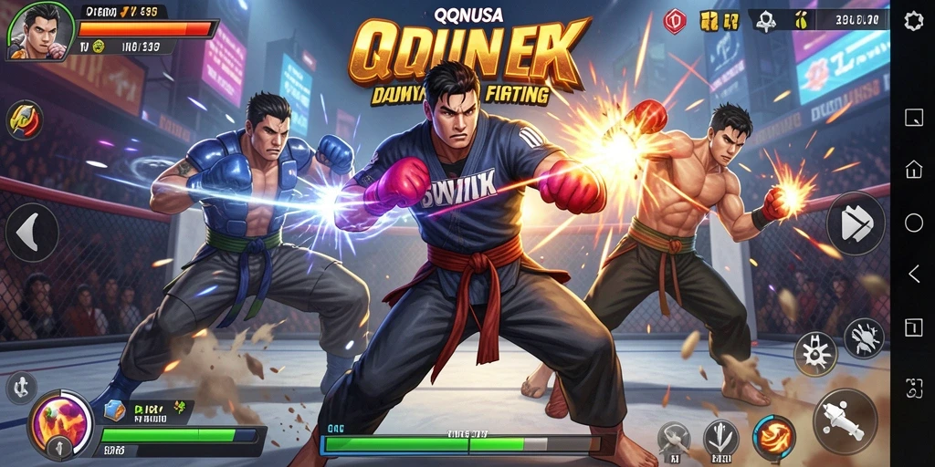 Tampilan gameplay QQNUSA yang seru dan mendebarkan.