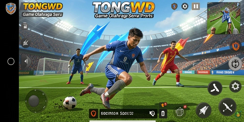 Tampilan gameplay seru TONGWD dalam pertandingan olahraga