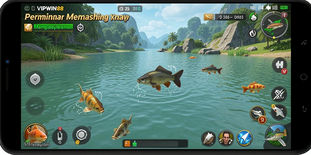Tangkapan besar di VIPWIN88 yang menampilkan gameplay memancing.