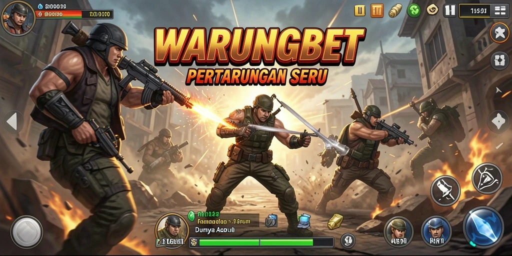 Tampilan gameplay seru dari WARUNGBET saat bertarung.